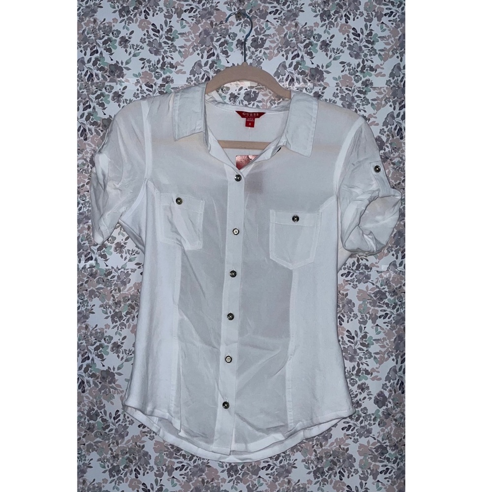 GUESS white button shirt